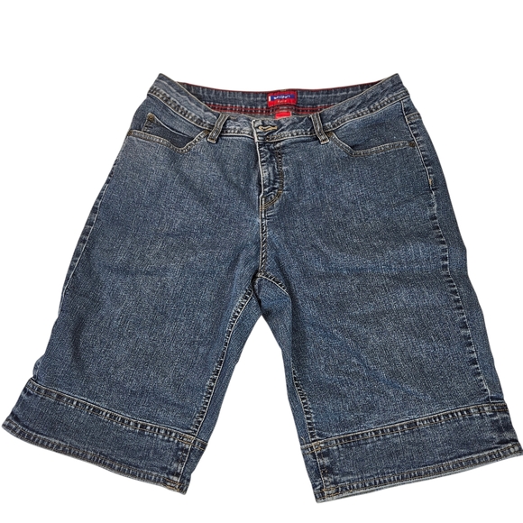 Levi's Denim - Levi's Women's Medium Blue Boyfriend Denim Bermuda Shorts